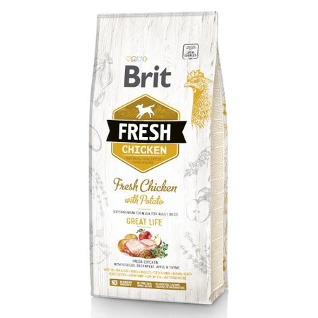 BRIT Fresh Chicken With Potato Adult Great Life - sucha karma dla psa 12kg