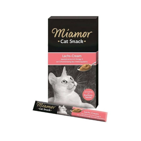 MIAMOR Cat Snack Krem Z Łososia - przysmak dla kota 6x15g