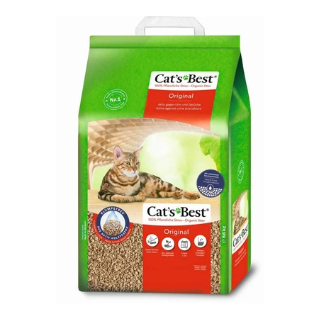 CAT'S BEST Original - żwirek drewniany dla kota zbrylający 20l/8,6kg