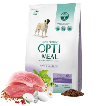 OPTIMEAL Adult Small Breed Z Kaczką - sucha karma dla psa 4kg