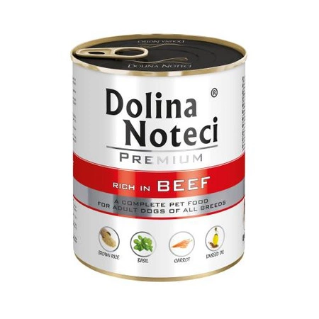 DOLINA NOTECI Premium - mokra karma dla psa z wołowiną - puszka 800g