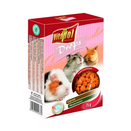 VITAPOL Dropsy Marchewkowe - przysmak dla gryzoni 75g