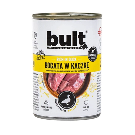 BULT Bogata W Kaczkę - mokra karma dla psa - puszka 400g