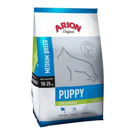 Arion Original Puppy Medium Chicken & Rice - sucha karma dla szczeniąt 12kg