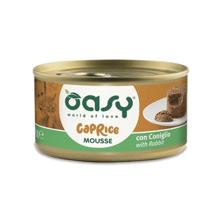 OASY Mousse Z Królikiem - mokra karma dla kota - puszka 85g