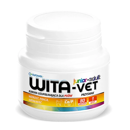 EUROWET Wita-Vet - witaminy dla psa do 25kg - tabletki 80szt