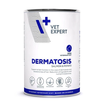 4T Veterinary Diet Dermatosis Salmon & Potato Dog - mokra karma dla psa - puszka 400g