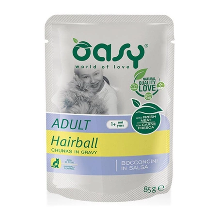 OASY Lifestage Adult Hairball - mokra karma dla kota - saszetka 85g