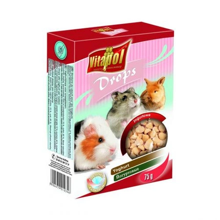 VITAPOL Dropsy Jogurtowe - przysmak dla gryzoni 75g