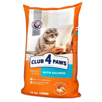 CLUB 4 PAWS Adult Z Łososiem - sucha karma dla kota 14kg