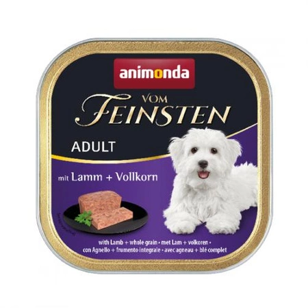 ANIMONDA Vom Feinsten Menue - mokra karma dla psa - jagnięcina z ziarnami - miseczka 150g