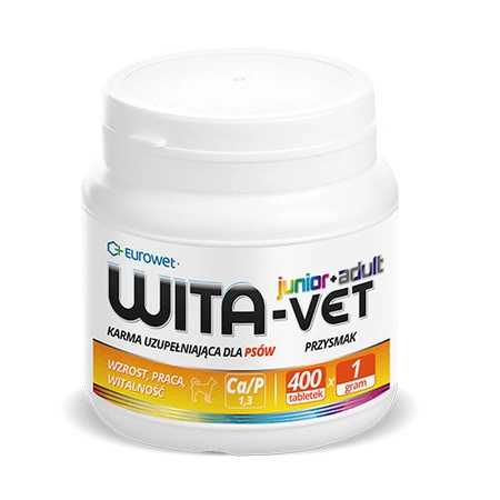 EUROWET Wita-Vet - witaminy dla psa do 25kg - tabletki 400szt