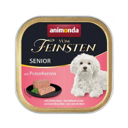 ANIMONDA Vom Feinsten Senior - mokra karma dla psa - serca indyka - miseczka 150g