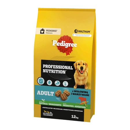 PEDIGREE Adult z wołowiną i warzywami - sucha karma dla psa 12kg