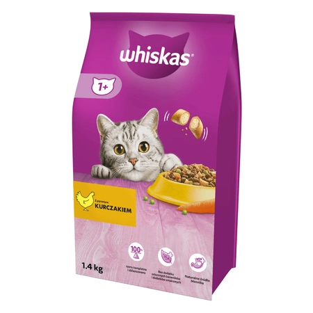 WHISKAS Adult Z Kurczakiem - sucha karma dla kota 1,4kg