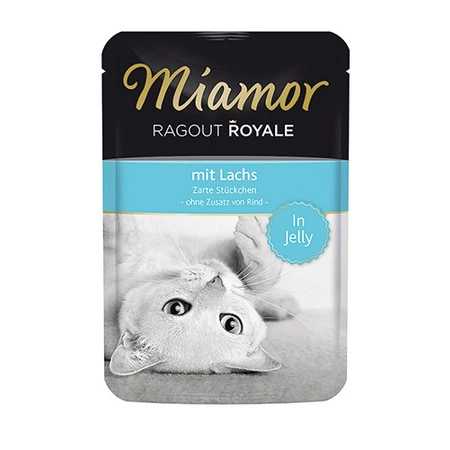 Miamor Ragout Royale - mokra karma dla kota z łososiem w galaretce - saszetka 100g
