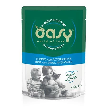 OASY More Love Tuńczyk Z Anchois - mokra karma dla kota - saszetka 70g