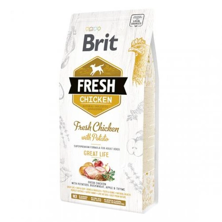 BRIT Fresh Chicken With Potato Adult Great Life - sucha karma dla psa 2,5kg