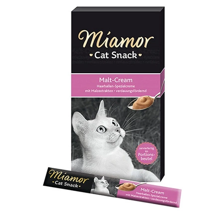 Miamor Cat Confect Malt Cream – pasta odkłaczająca – 6x15g