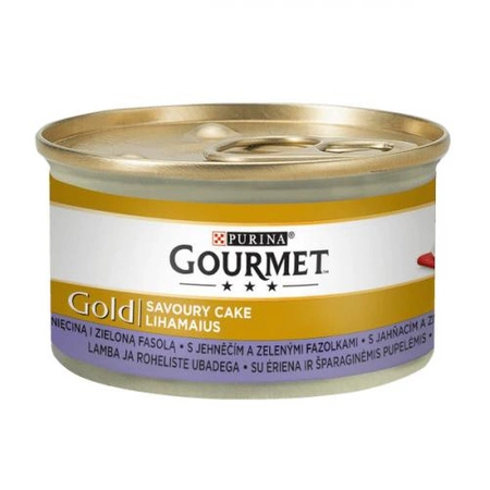 GOURMET Gold Savoury Cake Jagnięcina Z Zieloną Fasolą - mokra karma dla kota 85g