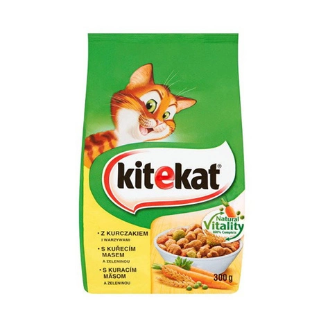 KITEKAT Kurczak Z Warzywami - sucha karma dla kota 300g