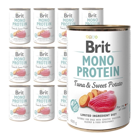 BRIT Mono Protein Tuna & Sweet Potato - mokra karma dla psa - puszka 12 x 400g