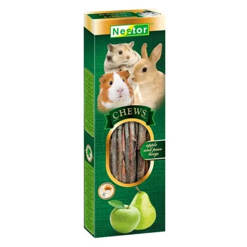 NESTOR Chews - gałązki gruszy i jabłoni dla królików i gryzoni 90g