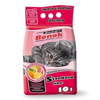 SUPER BENEK Cytrusowa Świeżość – żwirek bentonitowy dla kota 10l