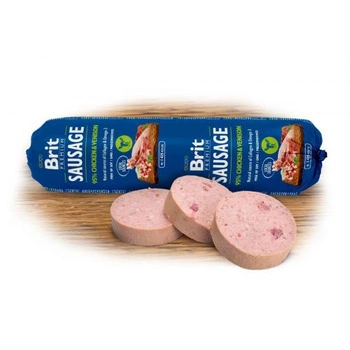 BRIT Sausage Chicken&Venison - mokra karma dla psa 800g