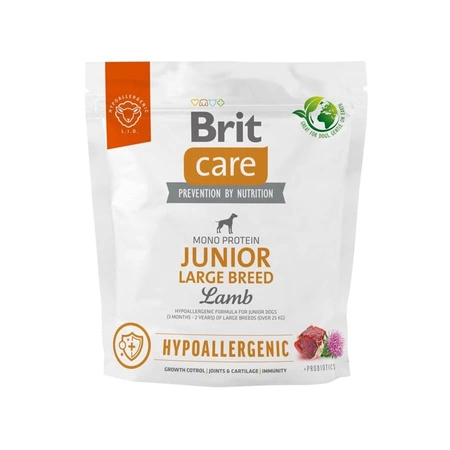 BRIT Care Dog Hypoallergenic Junior Large Breed Lamb - sucha karma dla psa 1kg