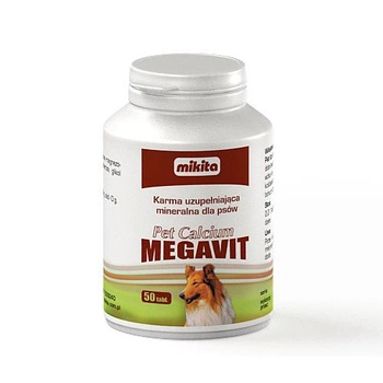 MIKITA Megavit Pet Calcium - preparat witaminowy dla psa 50 tabletek