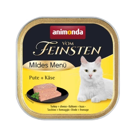 ANIMONDA Vom Feinsten Mild Menu Indyk Z Serem - mokra karma dla kota - miseczka 100g