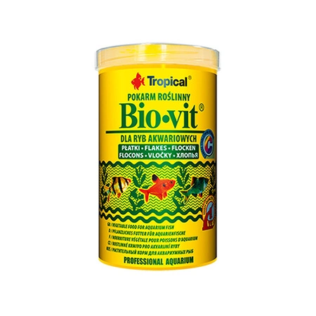 TROPICAL Bio-Vit - pokarm dla rybek roślinożernych 250ml