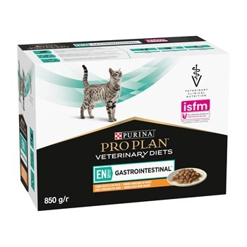 PURINA Pro Plan Veterinary Diets Feline EN ST/OX Gastrointestinal Z Kurczakiem - mokra karma dla kota z problemami trawiennymi - saszetka 10x85g