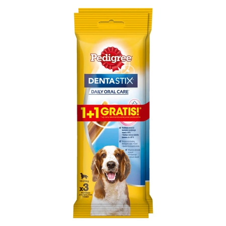 PEDIGREE Dentastix dla średnich ras - przysmak dentystyczny dla psa 77g 1+1 gratis