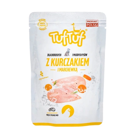 TUF TUF Kurczak Z Marchewką - mokra karma dla psa - saszetka 300g