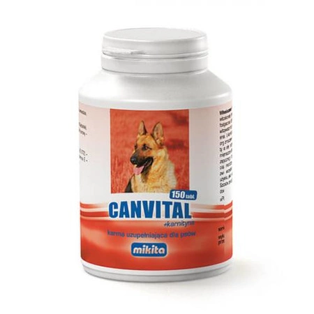 MIKITA Canvital Plus Karnityna - witaminy dla psa 150tabl.