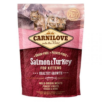 CARNILOVE Cat Kitten Salmon & Turkey - sucha karma dla kota 400g